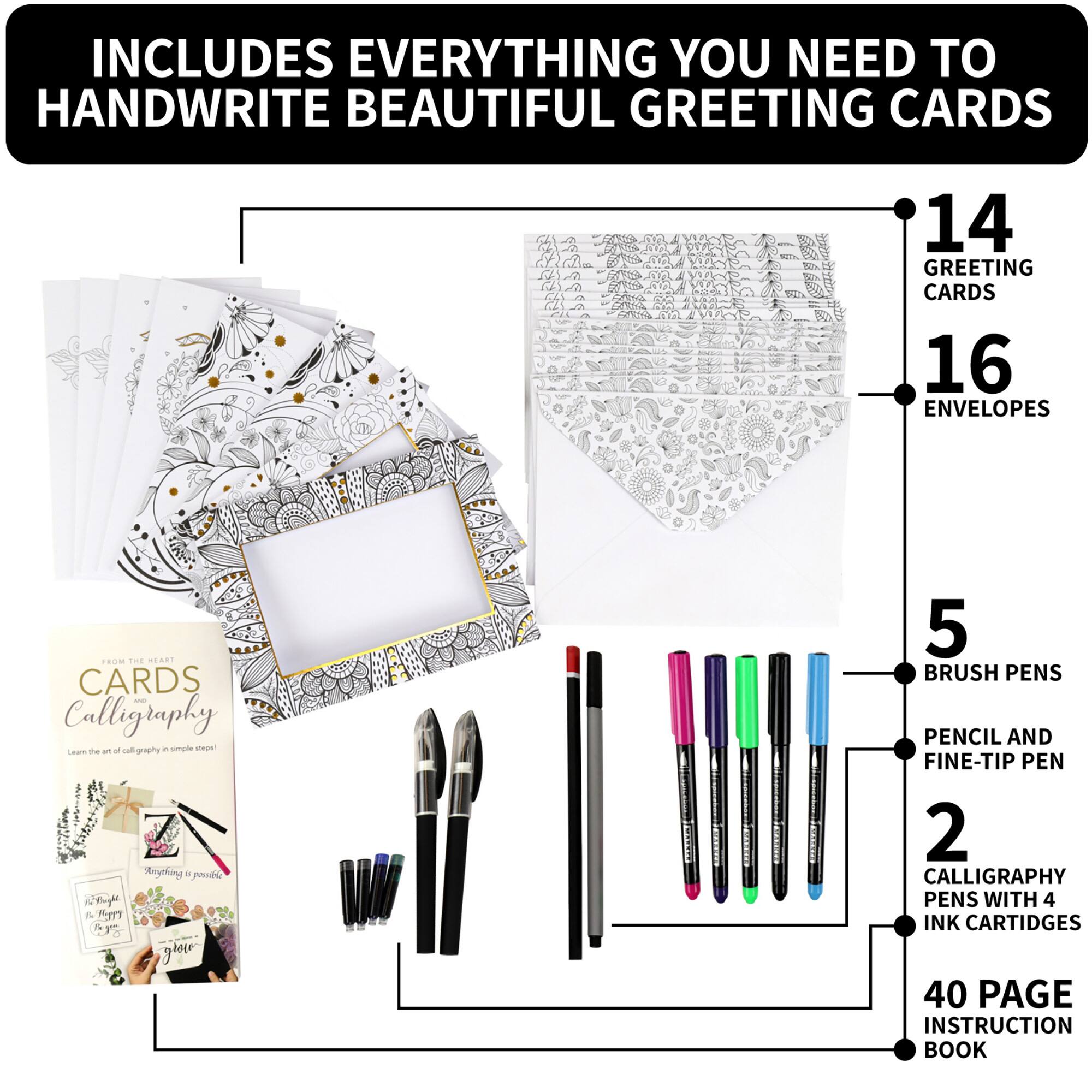 SpiceBox Sketch Plus Cards & Calligraphy Kit